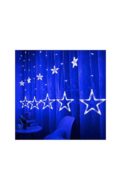 WTO WTO® star light curtain, 138 LEDs, USB, cool white, IP44, Remote control, 250x100 cm