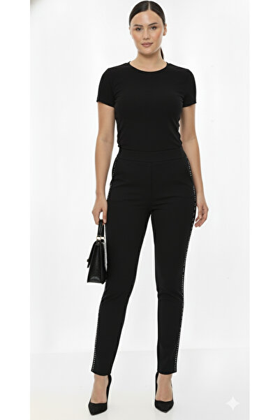 AKŞEN GİYİM Pantaloni Punto de mărime mare, cu părți laterale din lycra, care...