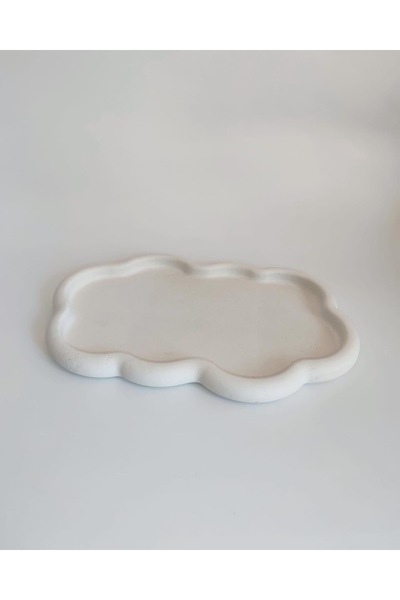 Louve Store Dekoratif Bulut Tepsi , Takı Tepsisi , , Mum Tabağı , Dekoratif S...