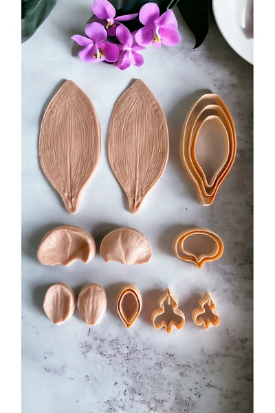 Smarta Silikon Kalıp / Flowers : Orchid & Leave / Çiçekler :Orkide & yaprak