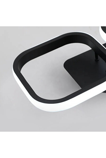 OEM LED Chandelier VERTEX 11W, 2 Squares, Linear, Cold/Warm/Neutral Light, Black