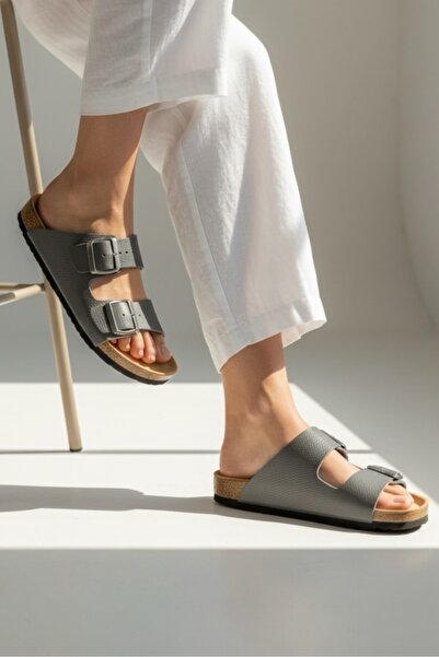 Land of Cork شبشب بنعل من الفلين من الجلد الطبيعي التشريحي للجنسين