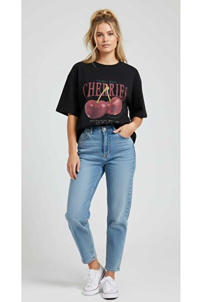blackbonds baskılı oversize tshirt blackbonds