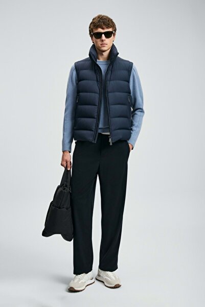 Lufian 112130028 Peter Goose down Men's Vest Dark Blue