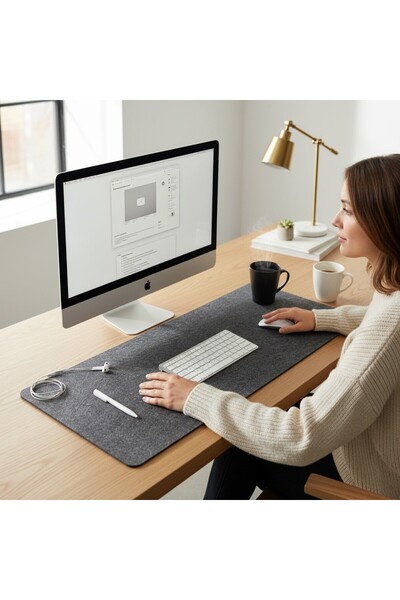 Next Craft Филцова подложка за компютърна мишка Органайзер за бюро Подложка за бюро 100x44 cm