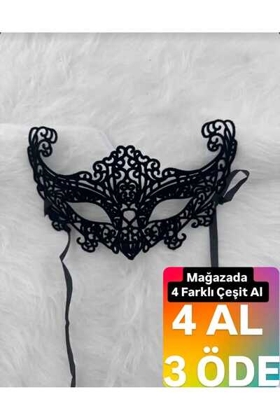 modares Dantel Maske Göz Maskesi Cosplay Gotik Kostüm Cadılar Bayramı Moodel 2