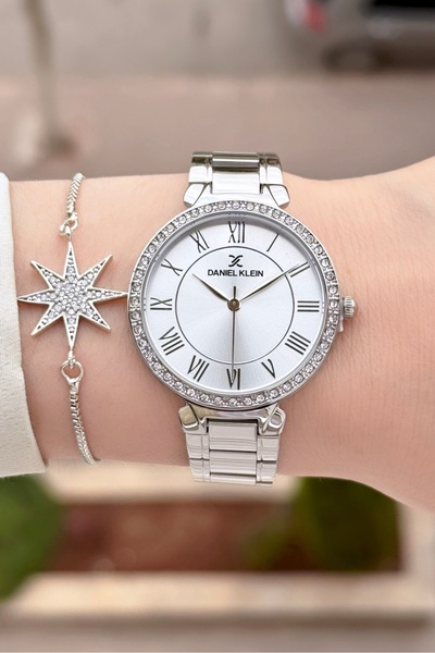Daniel Klein Silver Renk 24 Ay Garantili Kadın Kol Saati Bileklik