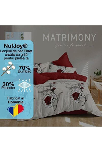 NufJoy 6-piece double finet bedding set – fitted sheet 160x200/180x200, duvet 200x230
