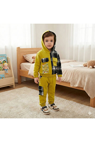 mj kids Double Hooded 2 Ip Fleece-Lined Men's Team