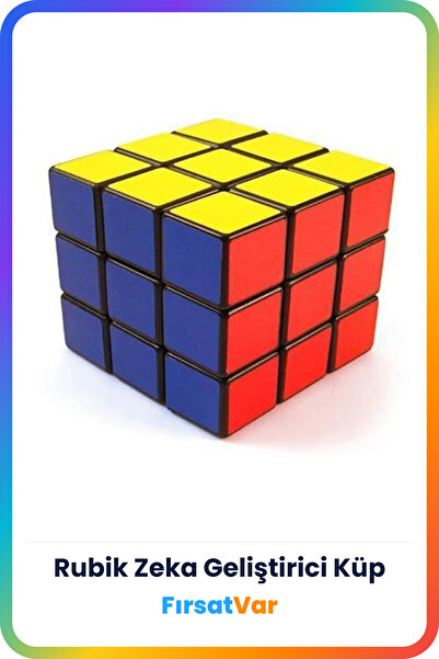 FırsatVar Sihirli Zeka Küpü – Zihin Geliştirici Akıl Oyunu Oyuncak | Renkli 3...