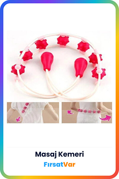 FırsatVar Masaj Kemeri Sırt Bel Boyun Omuz Bacak Rahatlatıcıvücut Aleti Masaj...