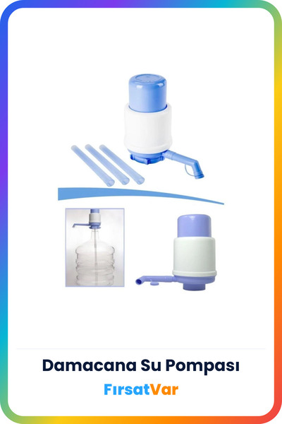 FırsatVar Manuel Damacana Su Pompası Plastik Damacana Uyumlu Damlatmaz Pompa