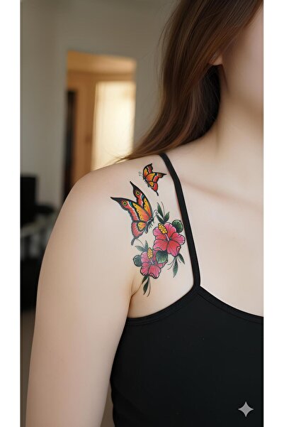 Genel Markalar Geçici Kelebek Figürlü Dövme Küçük Boy Tatto