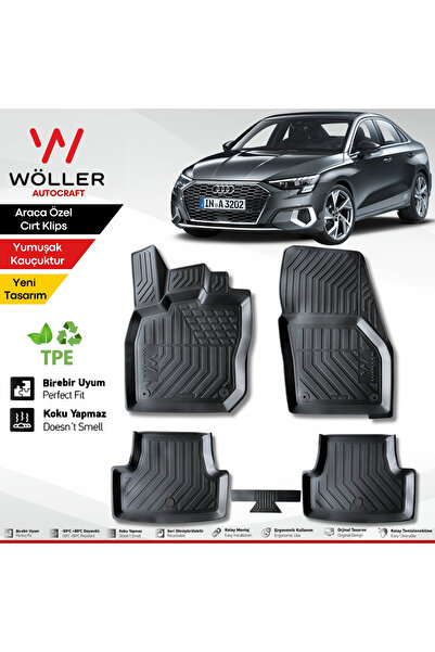 wöller Audi A3 Sedan Paspas 2021 2026 Arası Uyumlu 3d Havuzlu Paspas