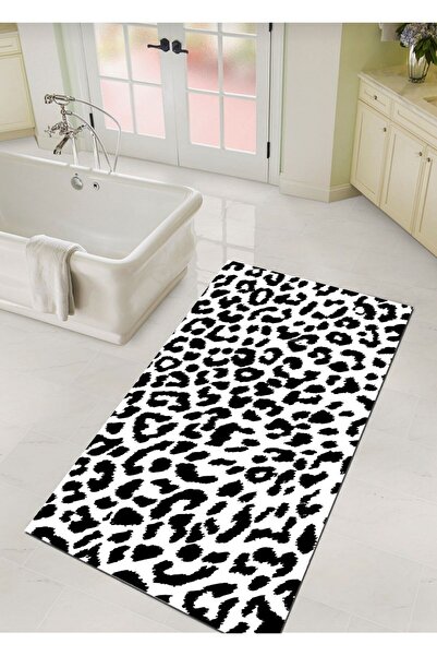 Ardizayn Covor de baie cu bază țesătă din bumbac, leopard, bambus, camuflaj (80 x 120 cm)