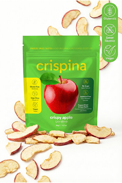 Crispina Daily Dondurularak Kurutulmuş Çıtır Elma 20g - Şeker İlavesiz Freeze...