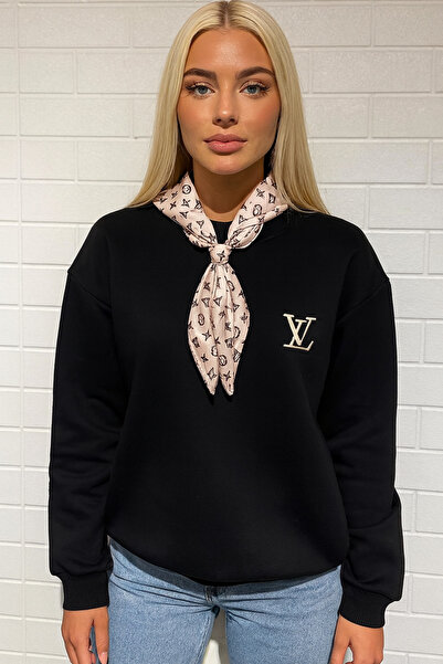 Butik Kadın Giyim Fular Detaylı Sweatshirt