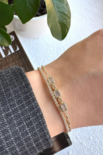 Leo'Stone الموسم الجديد سلسلة مزدوجة الصفوف باغيت حجر مسار مائي لا يسبب تغير ...