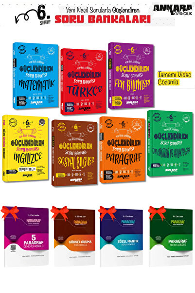 Ankara Yayıncılık 6. Sınıf Güçlendiren Tüm Dersler Soru Bankası Ankara Ve Say...
