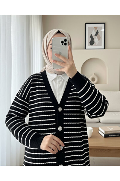 Modamorfo Трикотажний кардиган з деталями з каменів - чорний