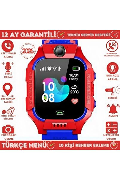 SmartWatch Sim Kartlı Kameralı Çocuk Takip Saati Ortam Dinleme Gps Konum Sos ...
