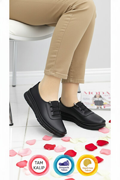 MCASERING Geniş Kalıp Rahat Ortopedik Günlük Pu Deri Yumuşak Ve Hafif Anne Ayakkabı 41 - 42 Özel numara