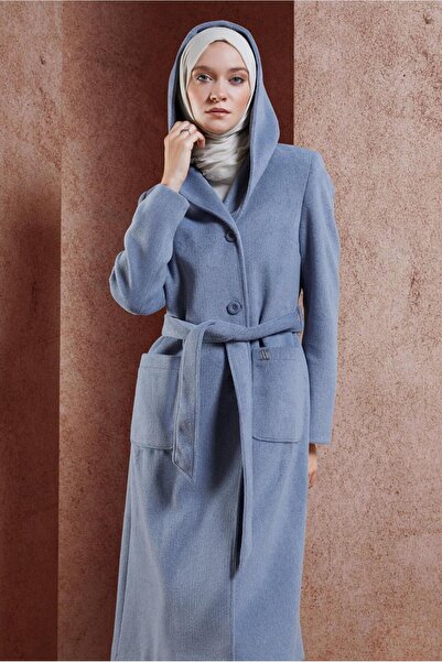 Alvina Палто с качулка и колан 90537