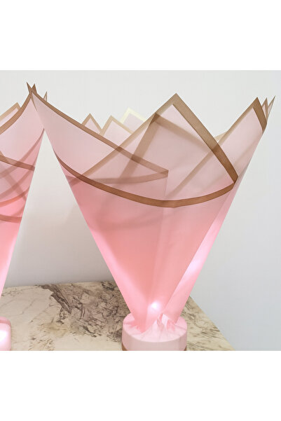 Çiçek Pembe led ışıklı kelebek buketi