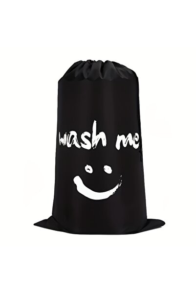 Choice حقيبة غسيل سفر سوداء قطعة واحدة، حقيبة تنظيم الملابس المتسخة، حقيبة كب...