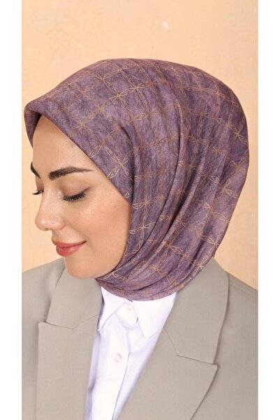 locella Soft Pamuk Eşarp Lila-4