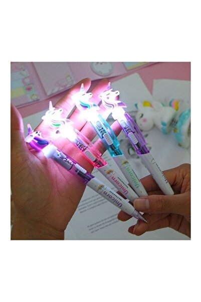 Generic Unicorn LED Fine Writing Pens Collection | Surprising Gift Multicolour
