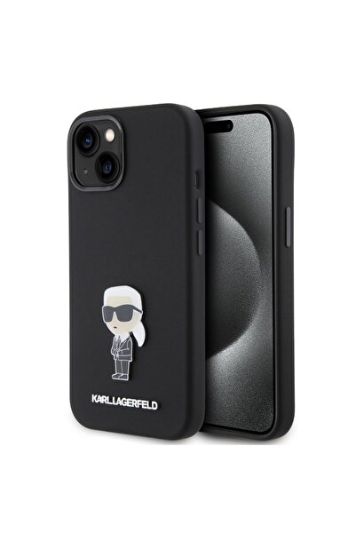 Karl Lagerfeld Carcasă pentru iPhone 15, silicon, neagră
