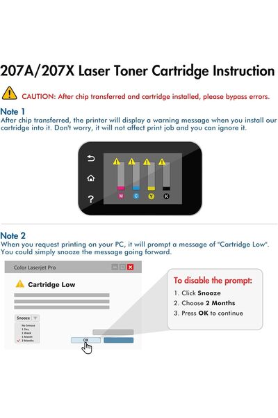 loon iprospect 207A Compatible Toner Cartridge 4-Pack for HP 207A/207X (Black, Cyan, Magenta, Yellow)