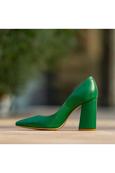 OEM Women's Shoes with Thick Heels Victoria Green - 35