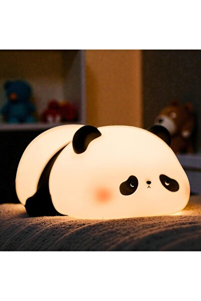 FAMEMUS ACCESSORY Panda Gece Lambası Sensörlü Renk Değiştiren Şarjlı Gece Lam...