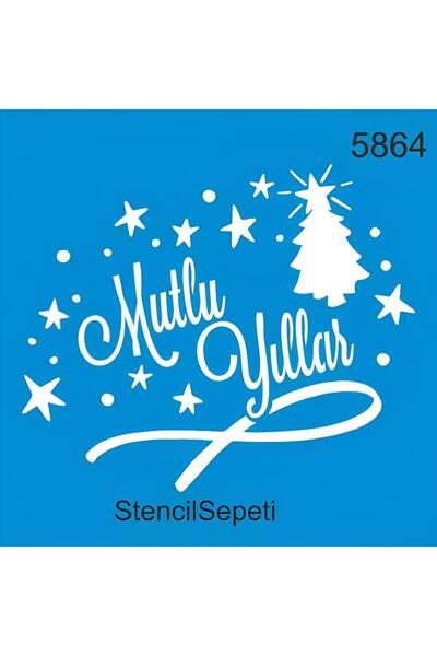 StencilSepeti Happy Birthday - Stencil Painting Template