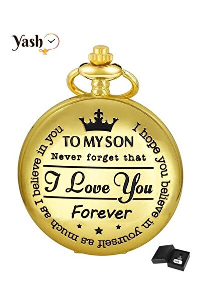 Yash Vintage Pocket Watch for Son - Quartz with Chain & Classic Packaging