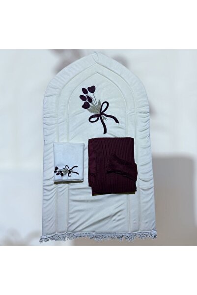 MAYAR Royal 3-piece set: prayer mat, embroidered foam rug, Quran cover