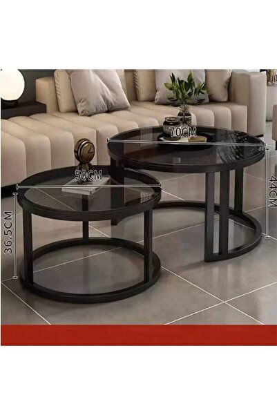 NKX Light luxury modern simple round small apartment coffee table living room home
