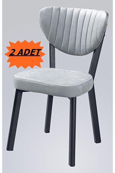 Flinder MD-1001 Gri Elma 2'li Mutfak Sandalyesi, Yemek Odası, Bahçe, Balkon, ...