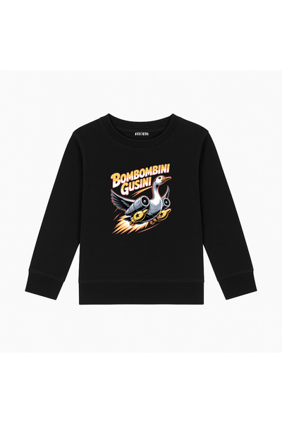 BLITZIST سترة بومبوميني جوسيني براينروت ديزاين مطبوع ذات 3 خيوط (4-13 سنة)