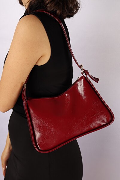 weem bag Elysara Eb0509 |   Crinkled Patent Leather Showy Portfolio Bag