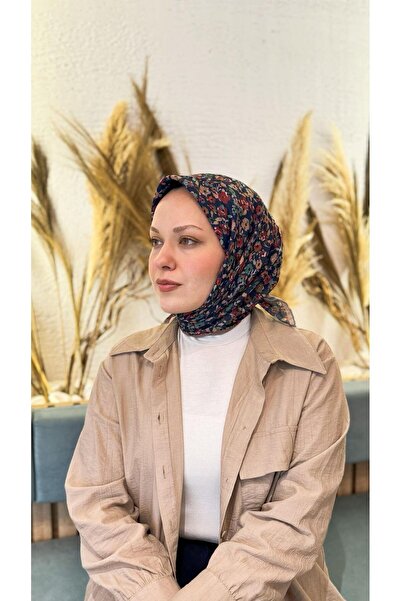 locella Soft Pamuk Eşarp Lacivert Bordo-3