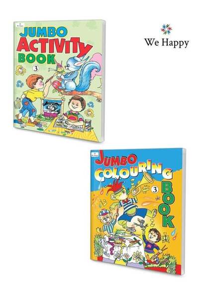 WE HAPPY Pack of 6 Jumbo Coloring and Activity Books