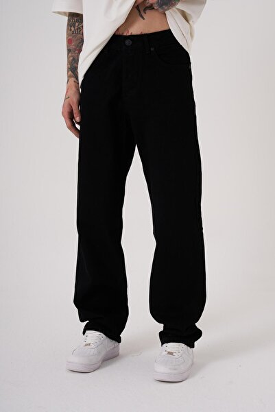 Machinist Men's Baggy Fit Relaxed Jean Pants Black