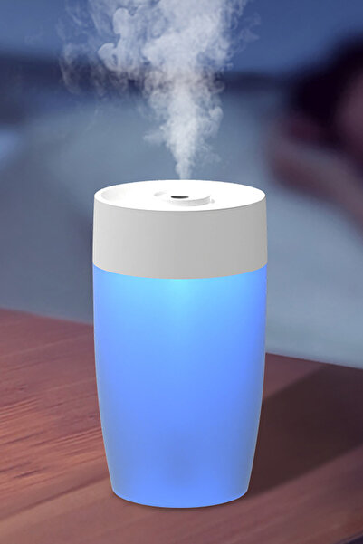 The Wlue 350 ML Oda Hava Nemlendirici RGB Renkli Işık Gece Lambalı Mini Ultra...