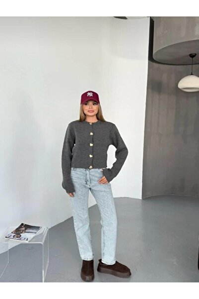 hedef giyim Heart Buttoned Knitwear Cardigan