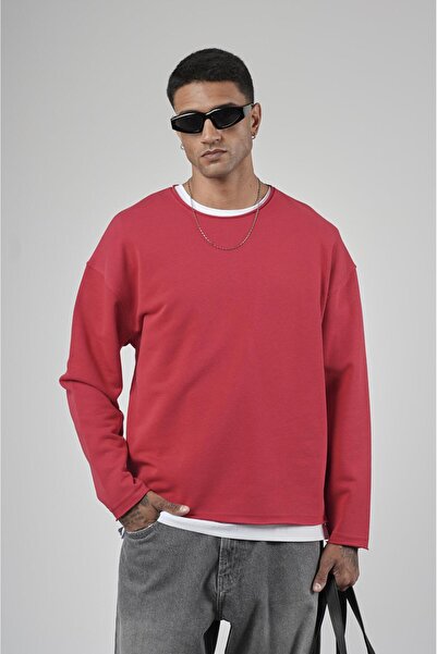 king brich Pis Yaka Oversize Cut Men's Plain Sweatshirt