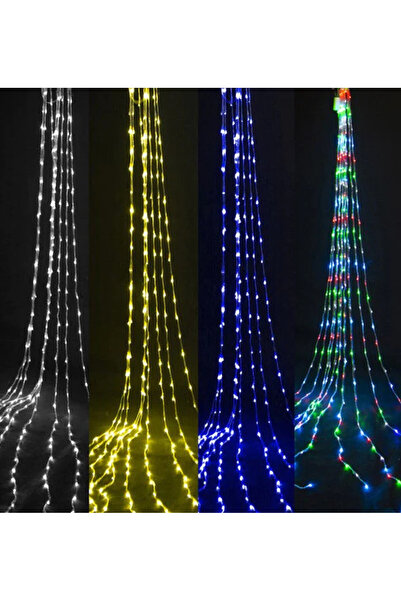 Poro Online Christmas curtain (rain) lights, multicolor, 3x3 m, 300 LEDs, interconnectable