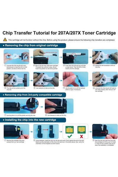 loon iprospect 207A Compatible Toner Cartridge 4-Pack for HP 207A/207X (Black, Cyan, Magenta, Yellow)